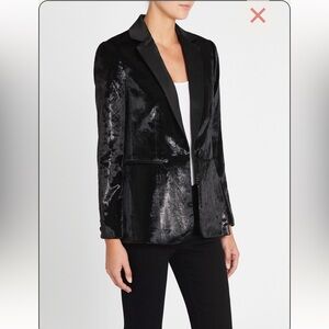Frame - Black Velvet Metallic Blazer